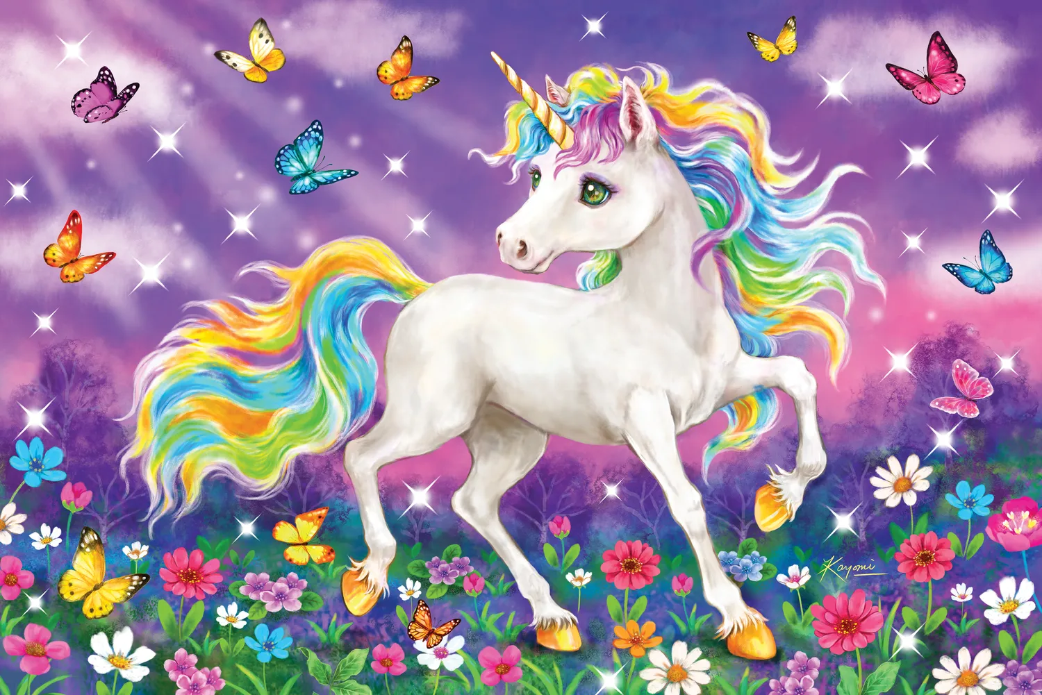 Peter Pauper Press Unicorn World gulvpuslespill 48 brikker