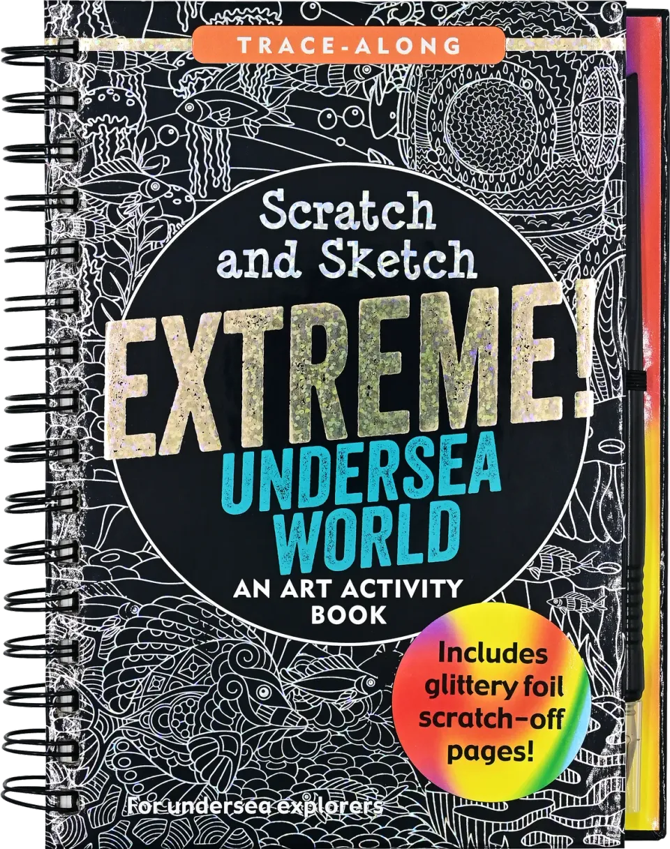 Peter Pauper Press Scratch and Sketch Extreme! Undersea World skrapebok glitter