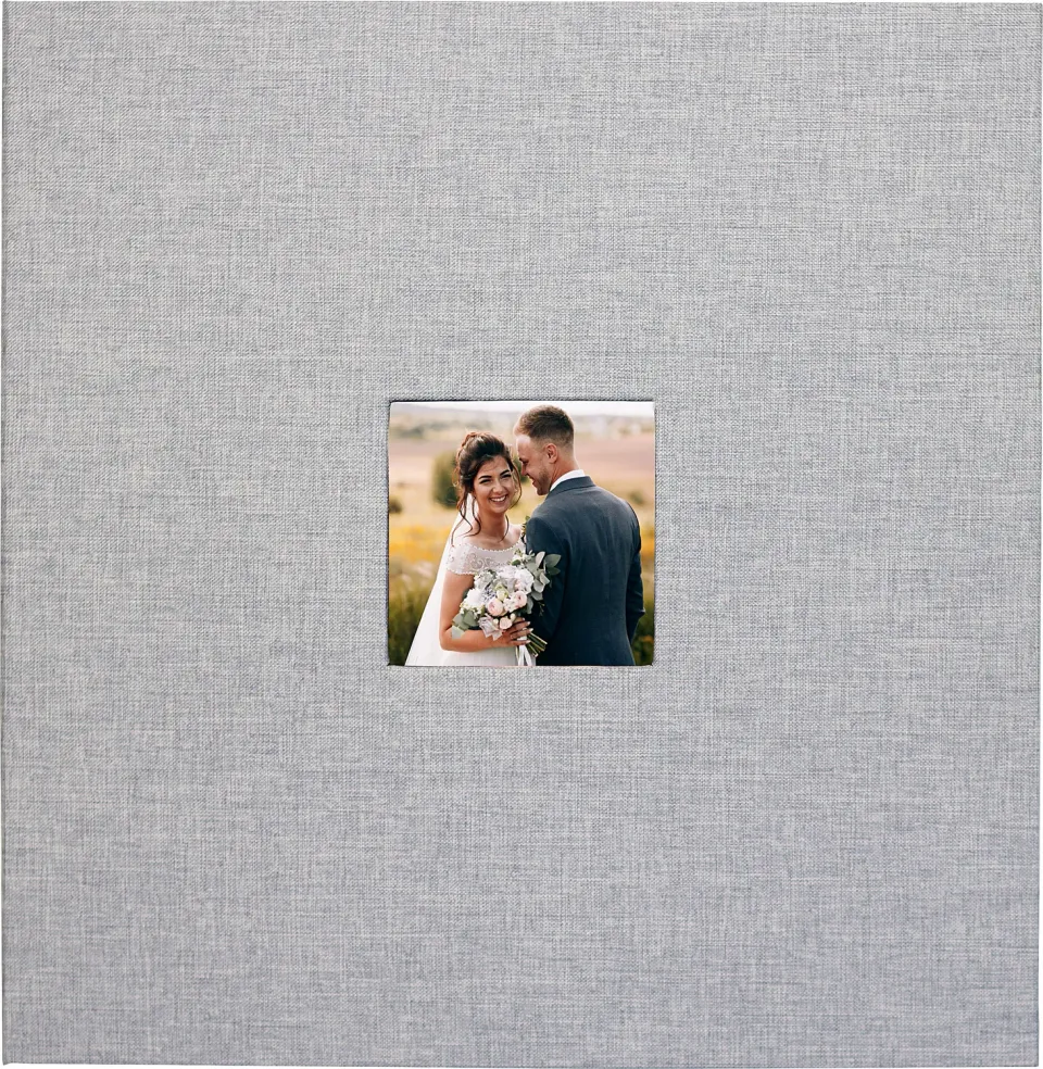 Peter Pauper Press Gray Linen fotoalbum grå 40 sider