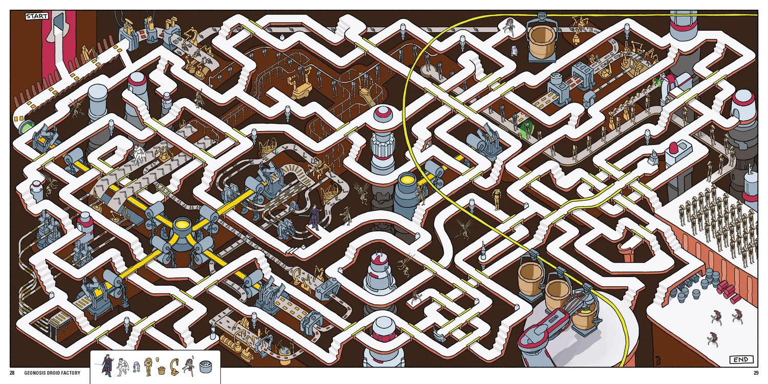 Star Wars Mazes labyrintbok innbundet 30 labyrinter