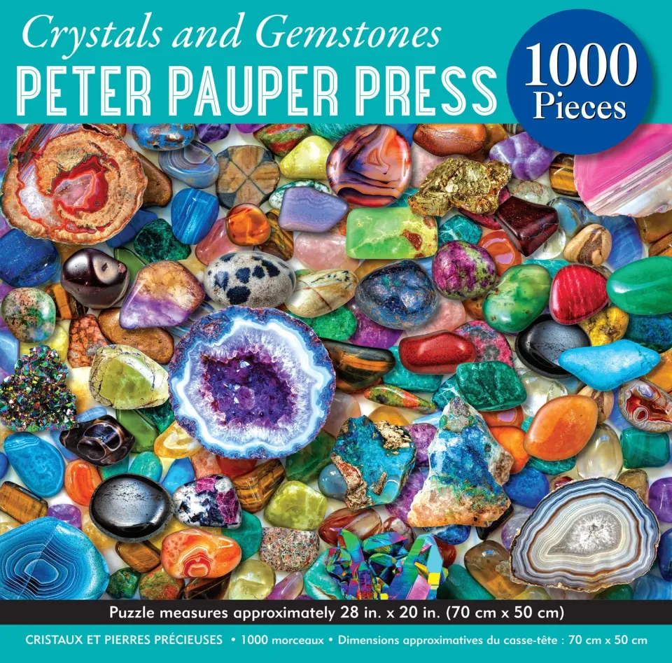 Peter Pauper Press Crystals and Gemstones puslespill 1000 brikker