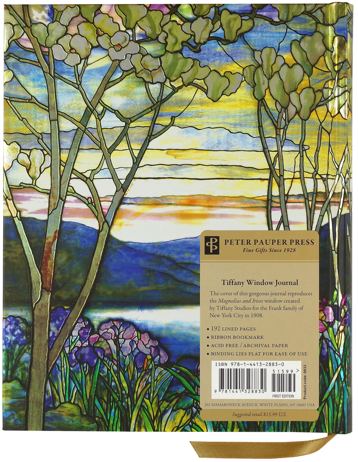 Peter Pauper Press Tiffany Window notatbok linjert 192 sider