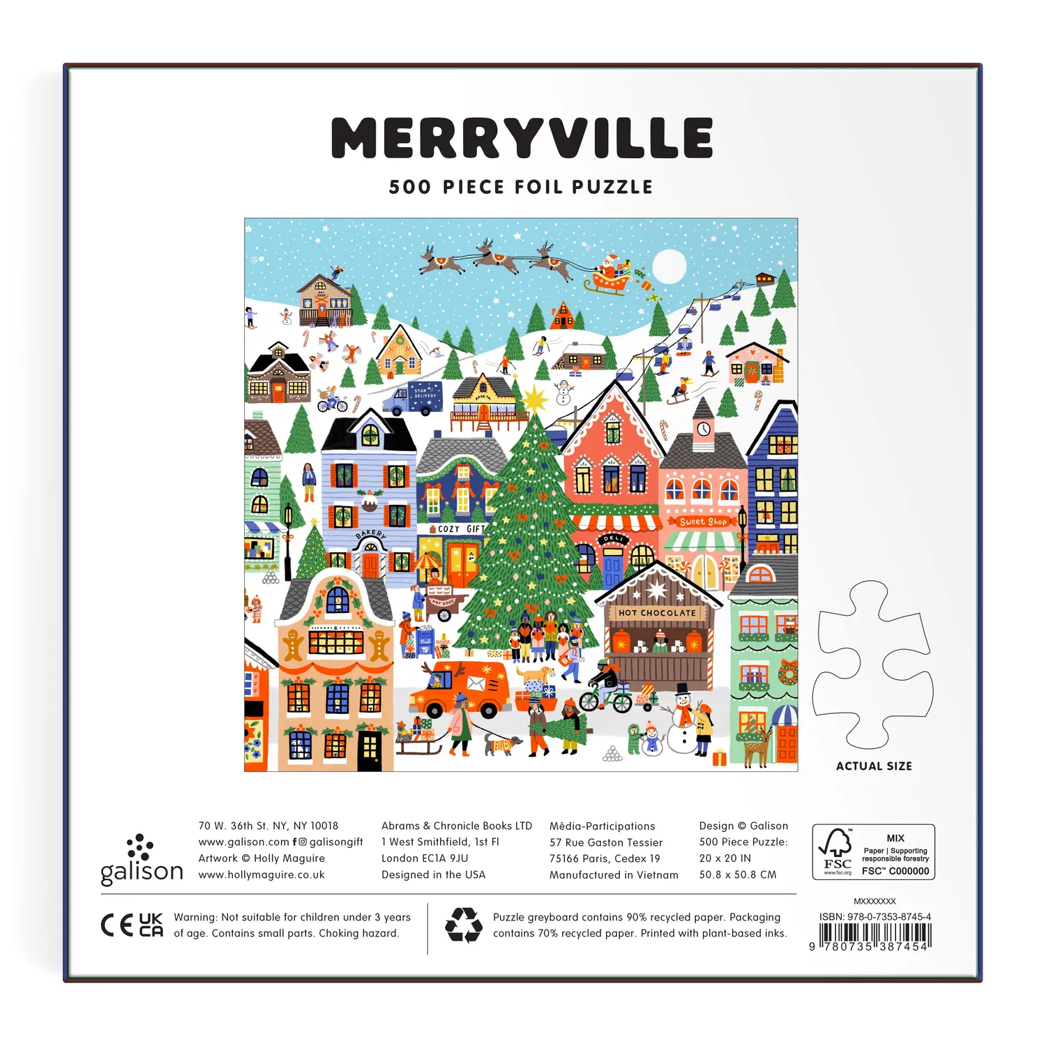 Galison Merryville puslespill 500 brikker folie