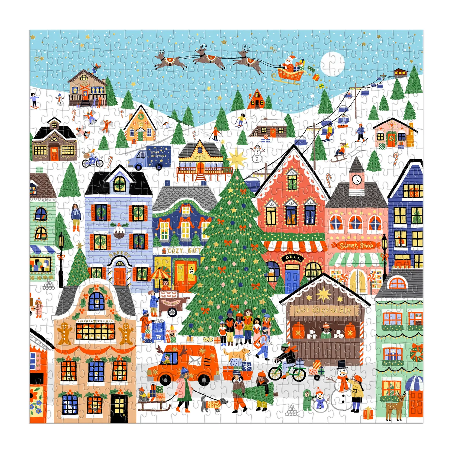 Galison Merryville puslespill 500 brikker folie