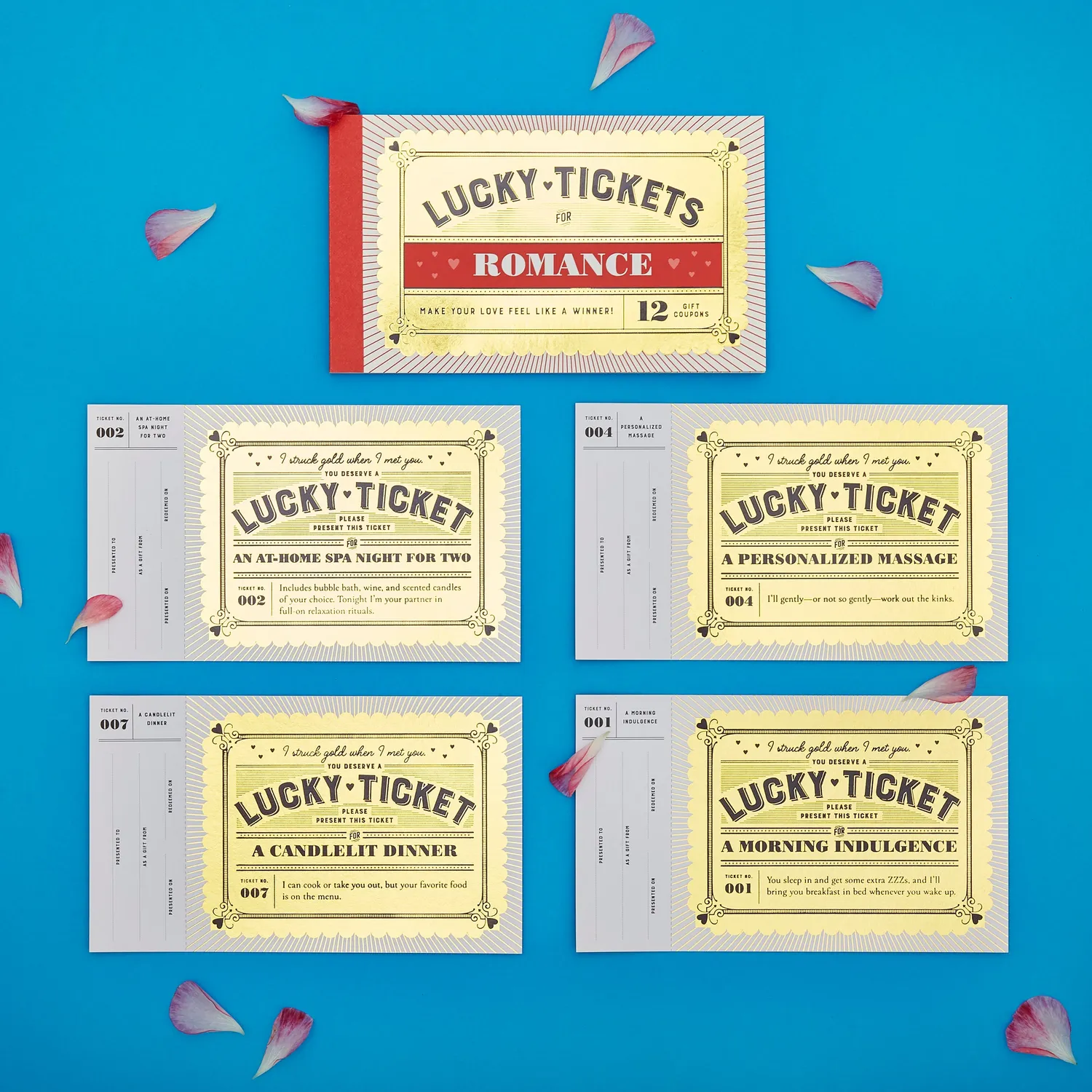 Abrams and Chronicle Lucky Tickets Romance gavekuponger 12 stk romantiske