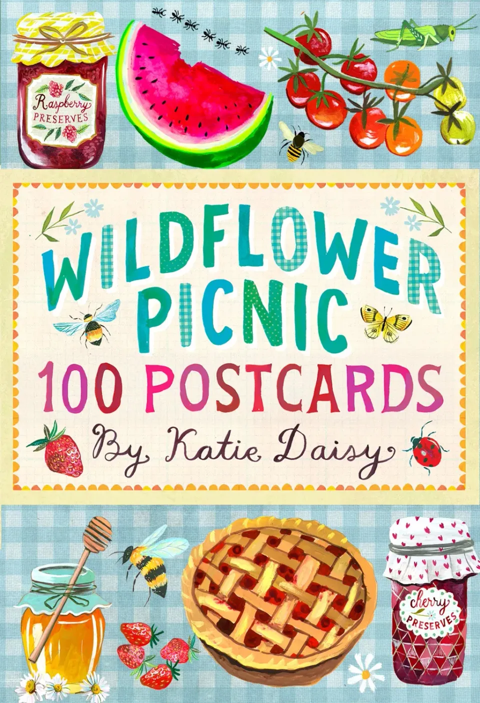 Wildflower Picnic Postcards postkortbok 100 stk Katie Daisy