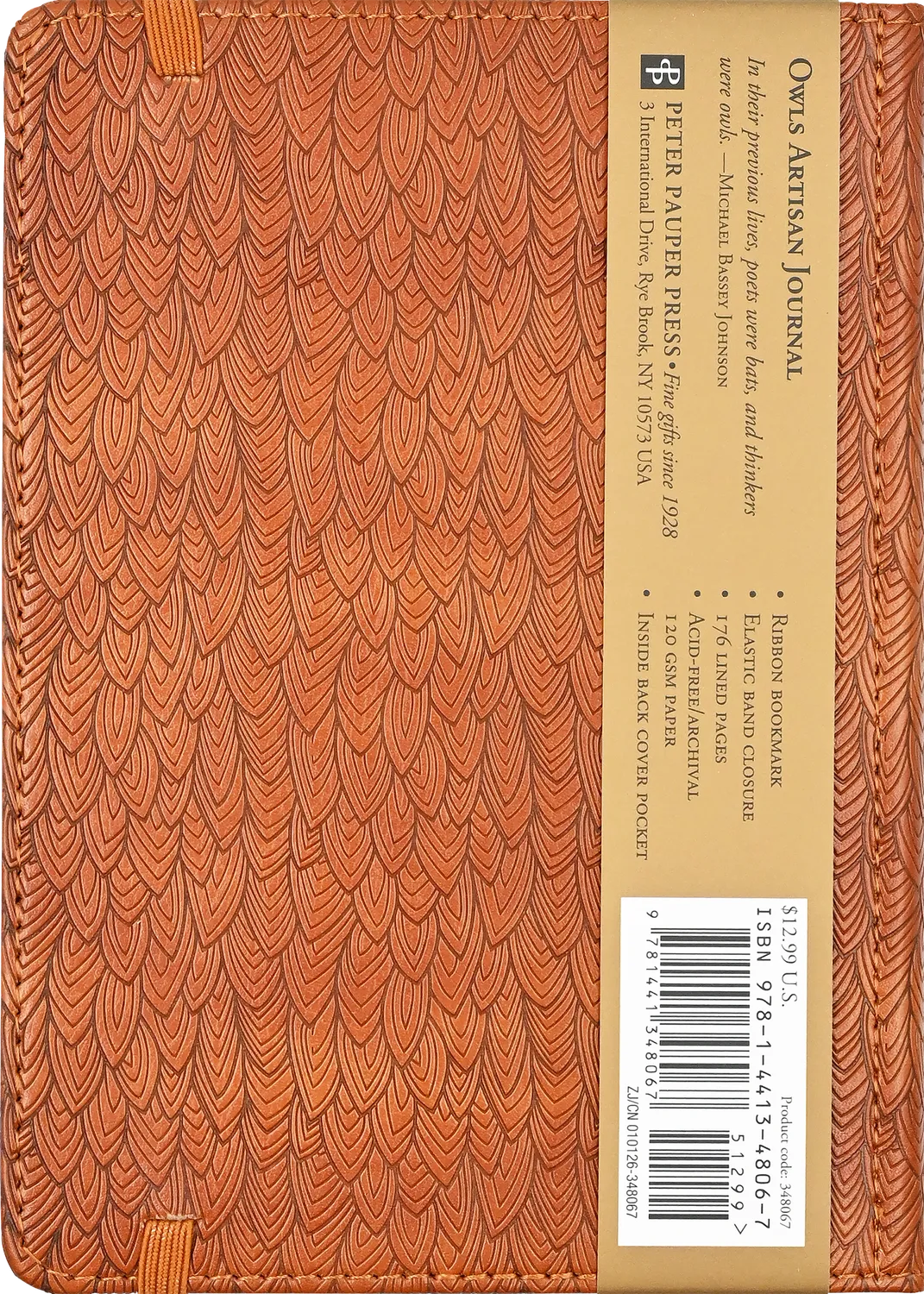 Peter Pauper Press Owls Artisan Journal notatbok 176 sider