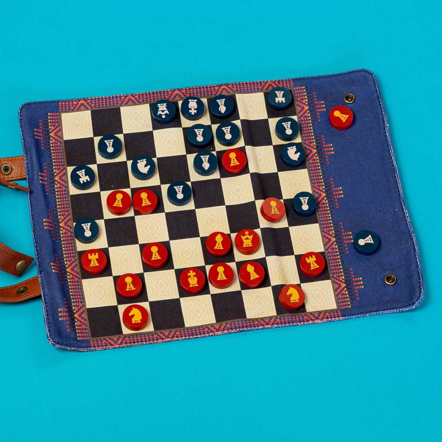 Pendleton Chess & Checkers reisespill sjakk rullbar