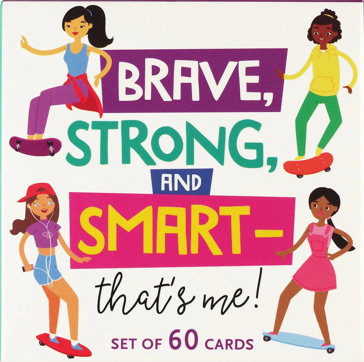 Peter Pauper Press Brave Strong Smart kortsett 60 kort jente