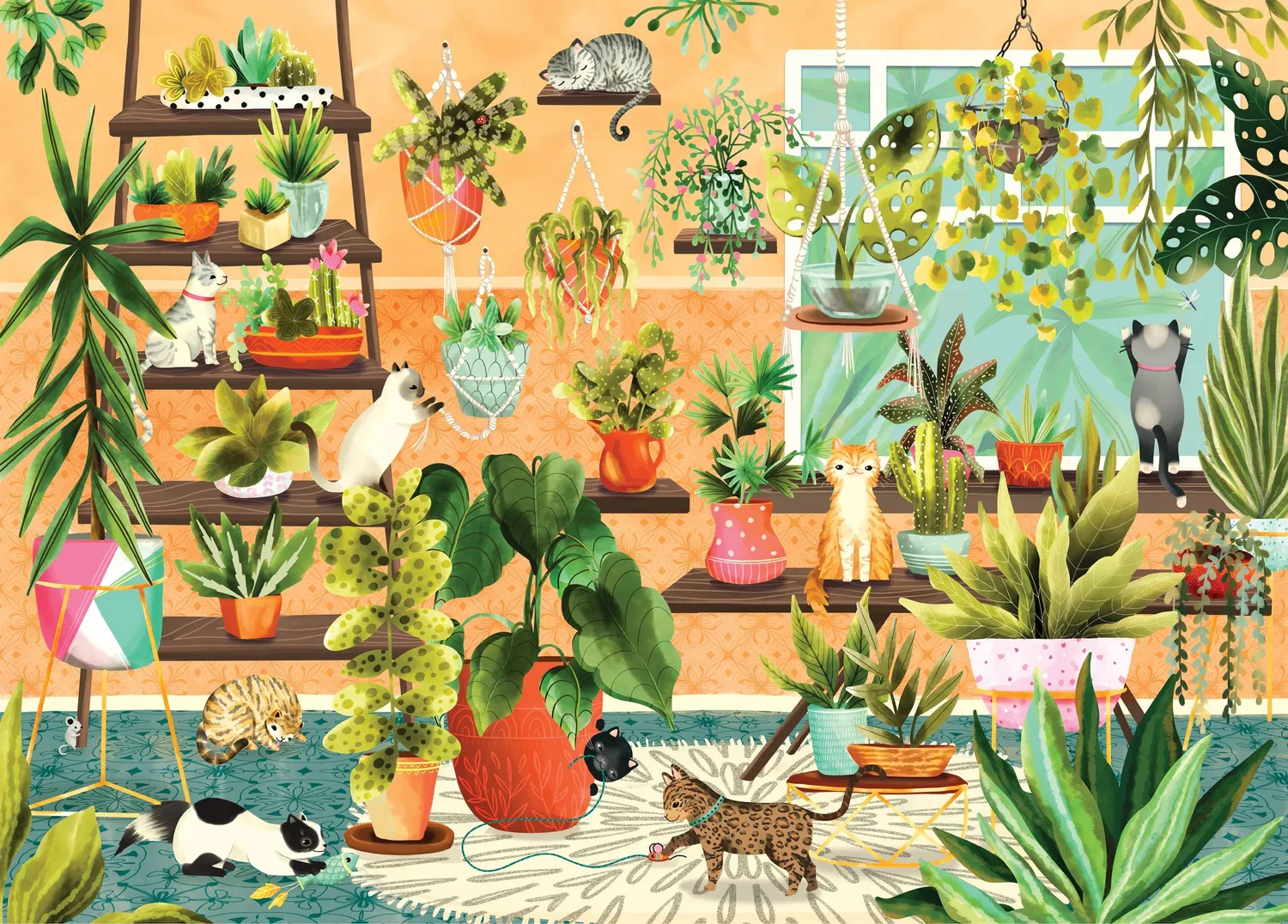 Peter Pauper Press House of Cats puslespill 1000 brikker katter