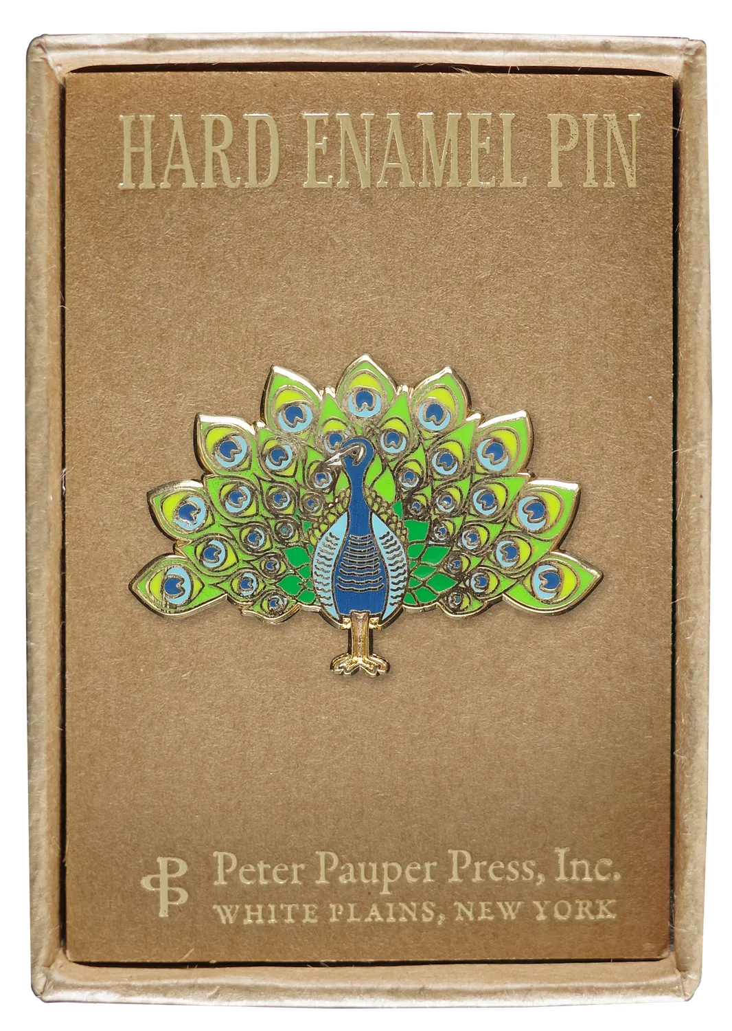 Peter Pauper Press Peacock emaljepin i gaveeske