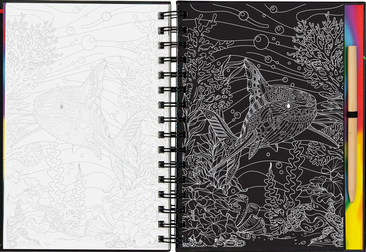 Peter Pauper Press Scratch and Sketch Extreme! Undersea World skrapebok glitter