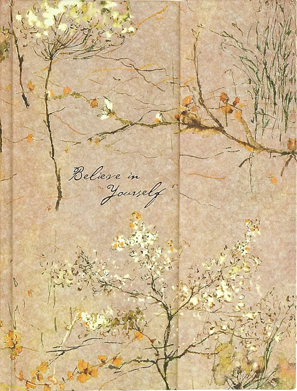 Peter Pauper Press Believe In Yourself journal magnet blomster
