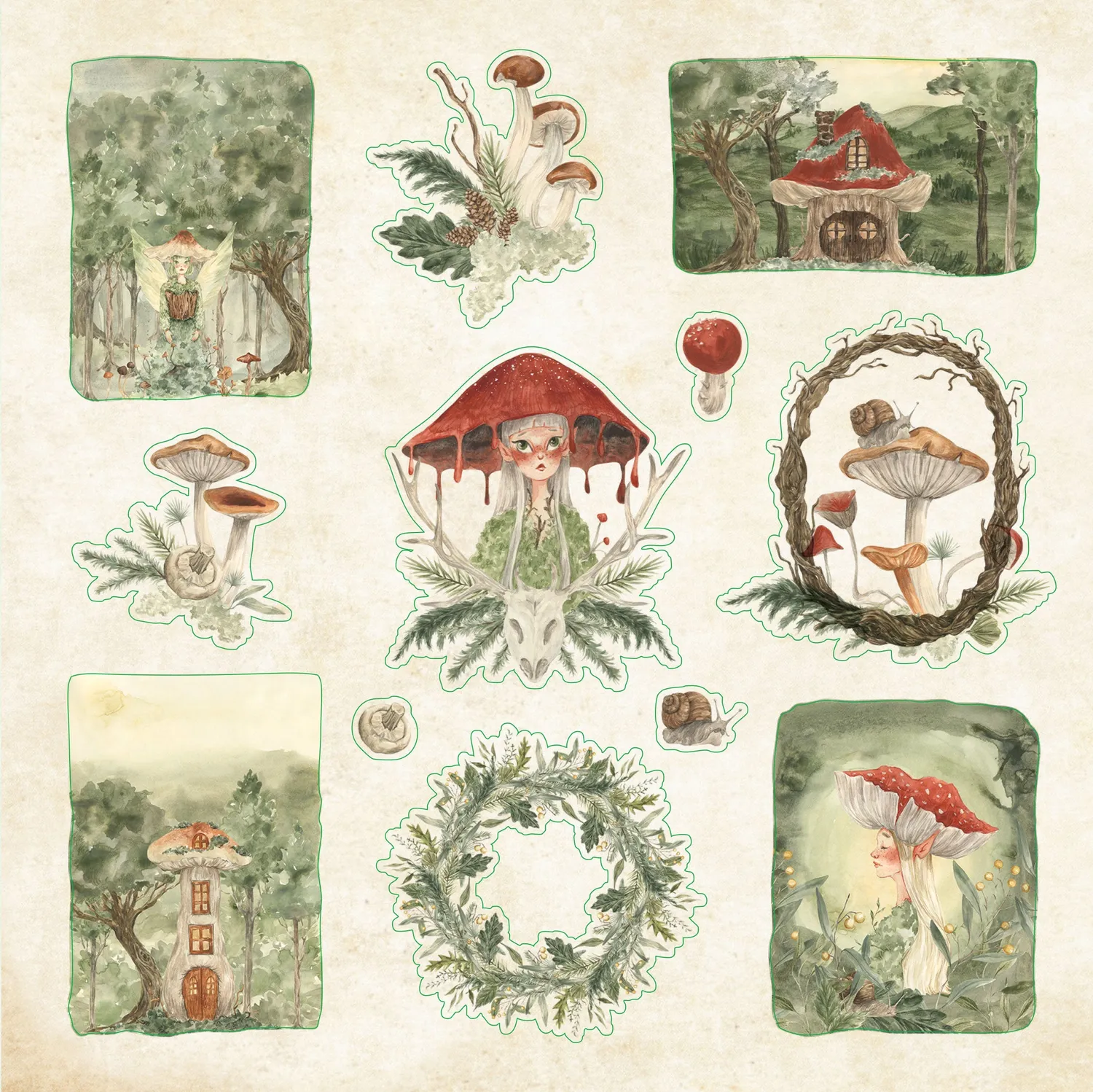 Peter Pauper Press Enchanted Forest klistremerkebok 800 stk