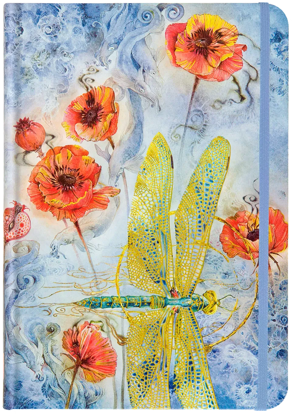Peter Pauper Press Indigo Dragonfly notatbok linjert 160 sider