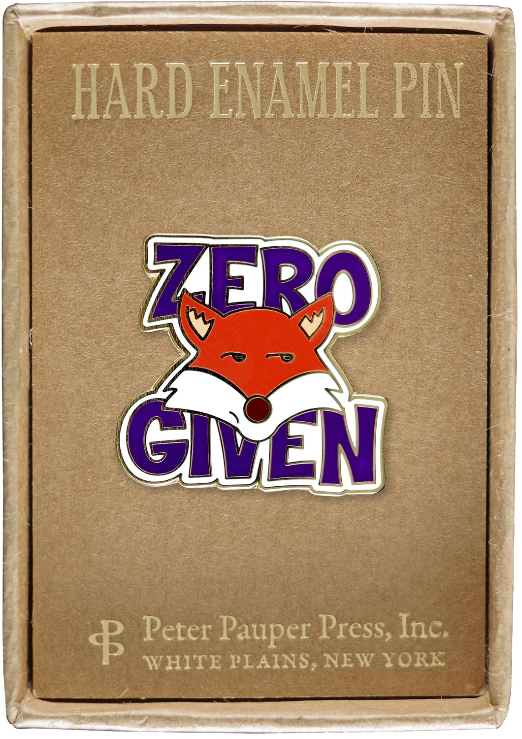 Peter Pauper Press Zero Fox Given emaljenål rev gaveeske