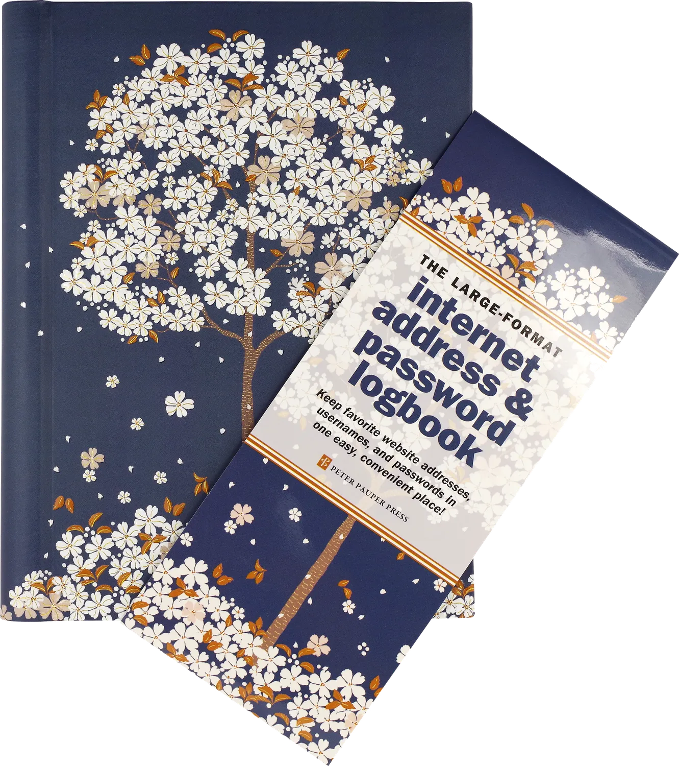 Peter Pauper Press Falling Blossoms passordbok stor kirsebær