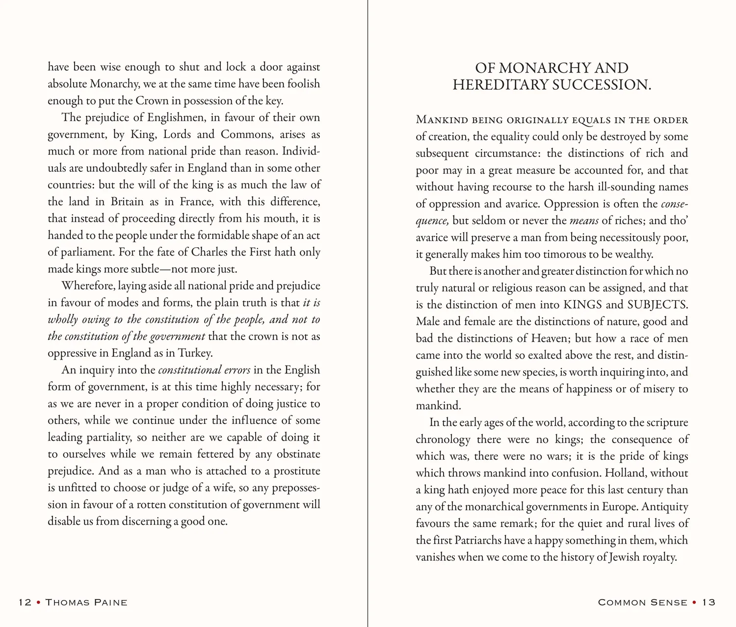 Peter Pauper Press Common Sense gaveutgave Thomas Paine