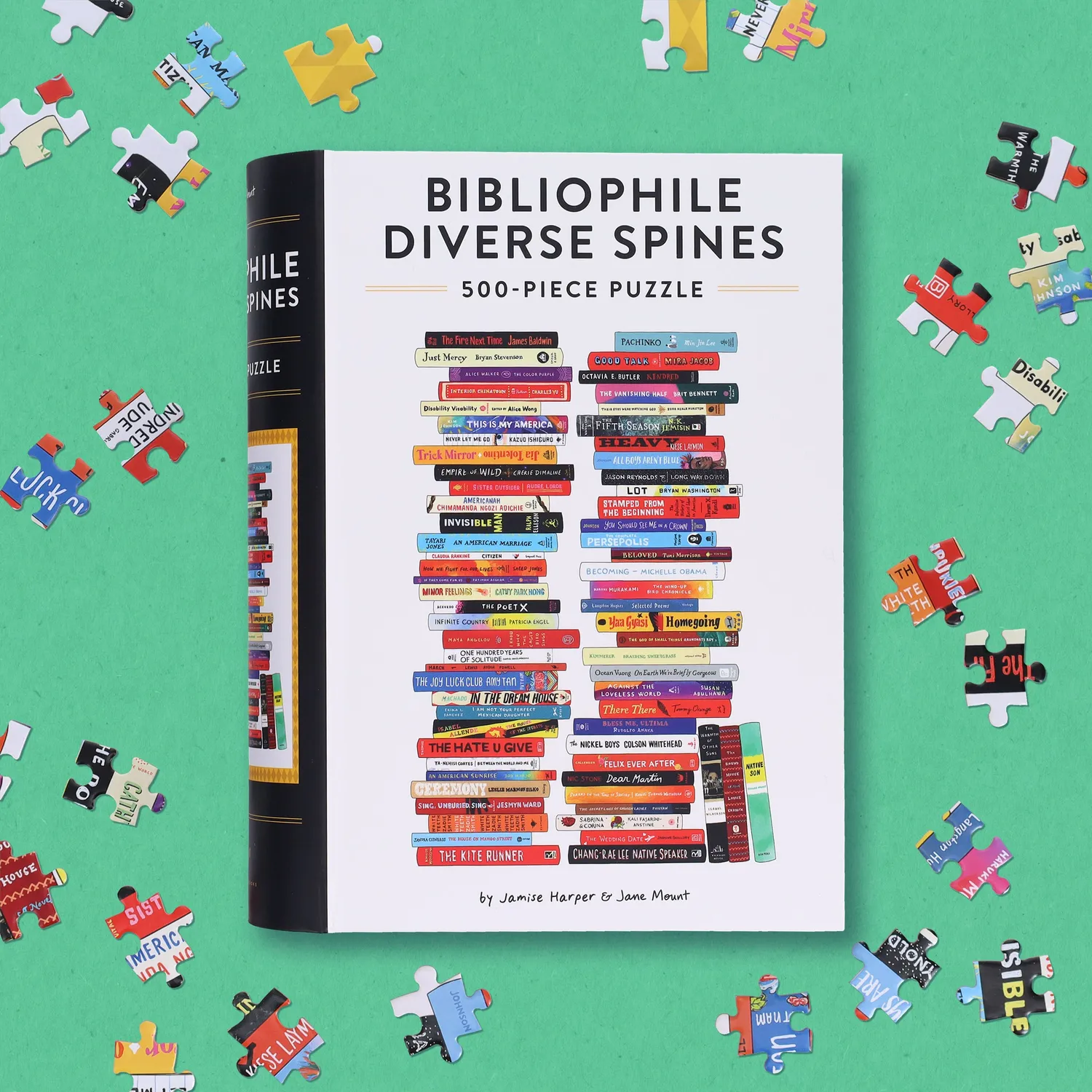 Bibliophile Diverse Spines puslespill 500 brikker bøker