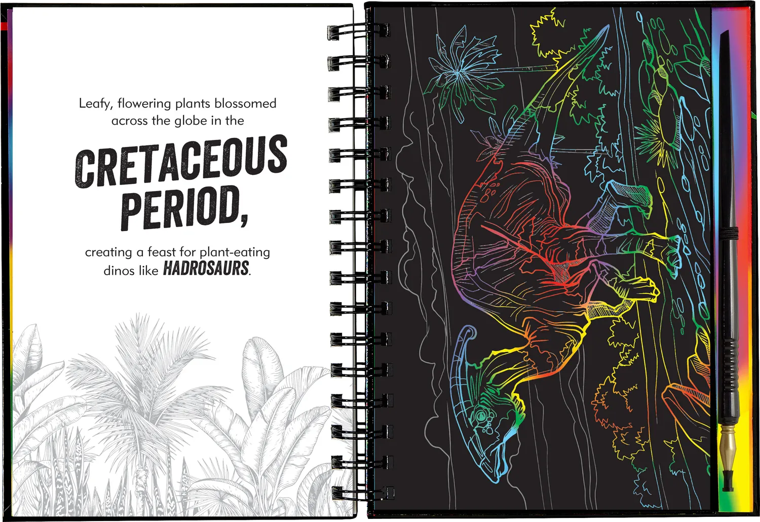 Peter Pauper Press Extreme Dinosaurs skrapebok Scratch and Sketch