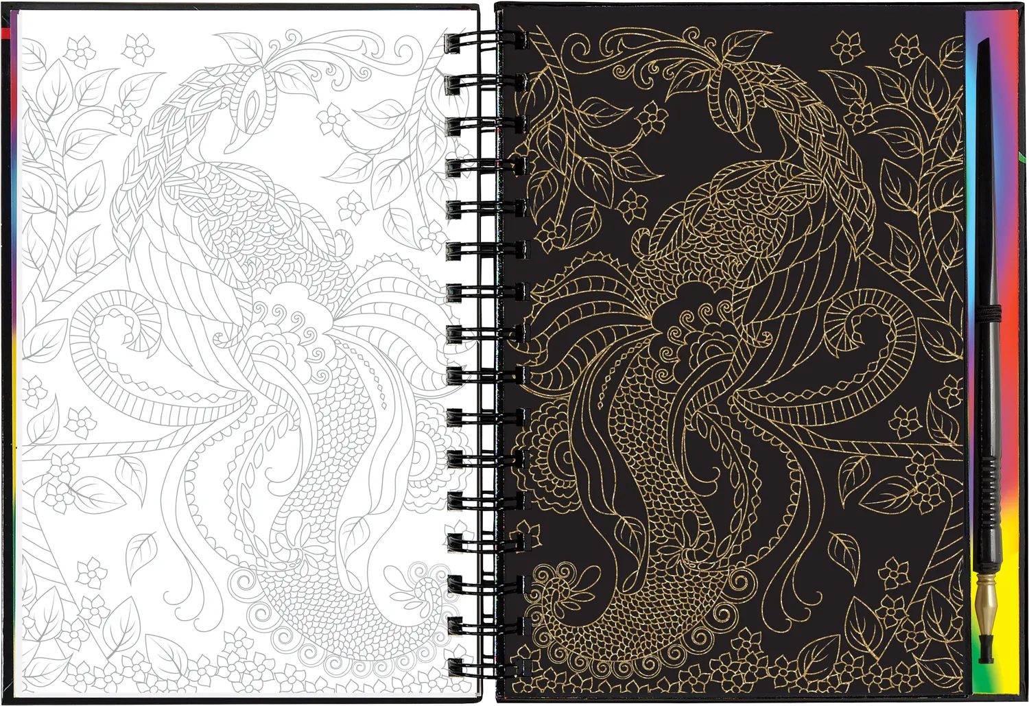 Peter Pauper Press Scratch and Sketch Birds skrapebok