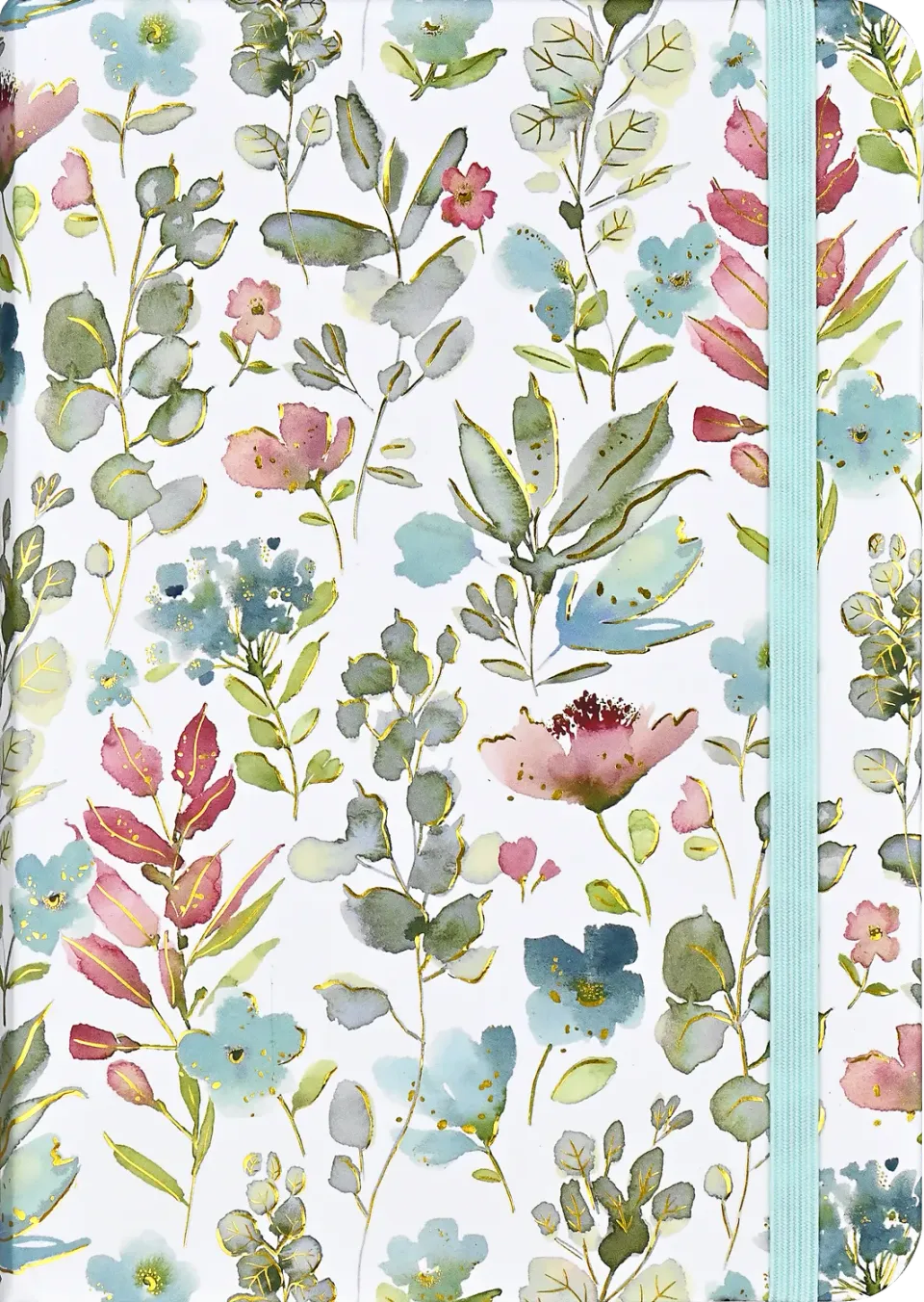 Peter Pauper Press Floral Watercolor notatbok liten linjert