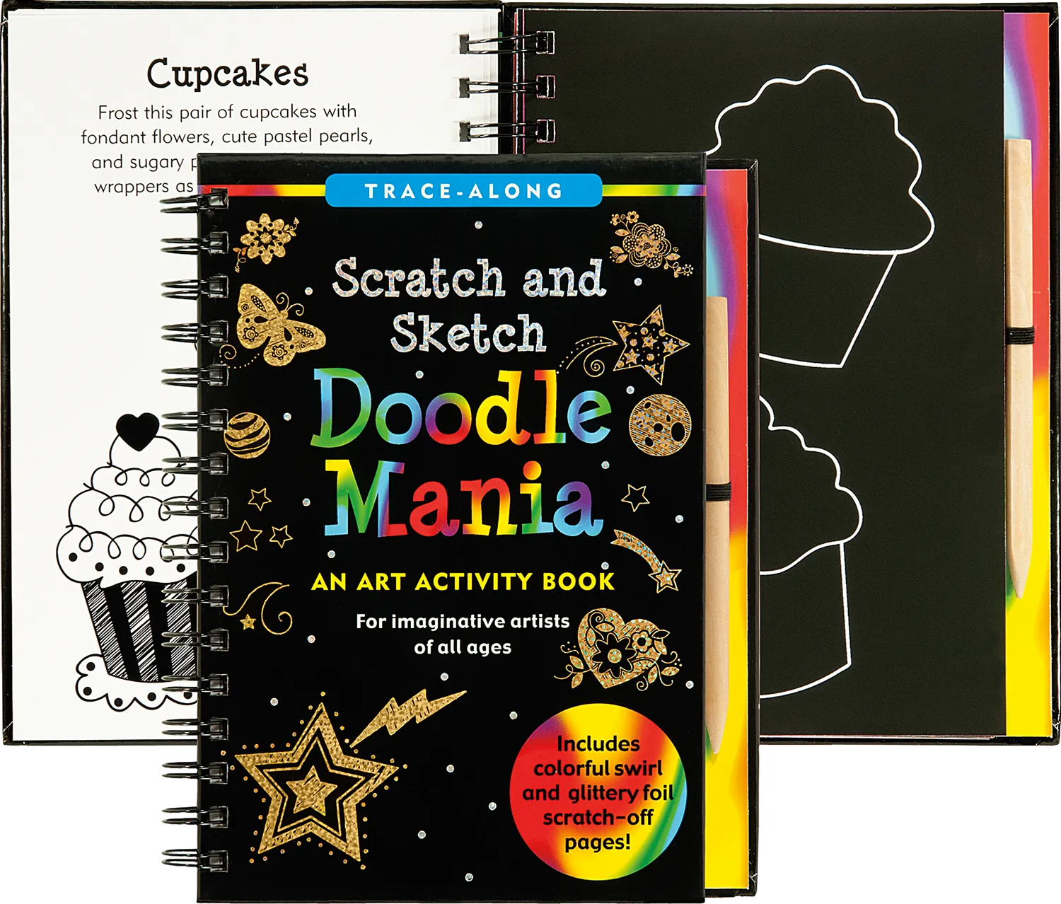 Peter Pauper Press Scratch and Sketch Doodle Mania skrapebok barn