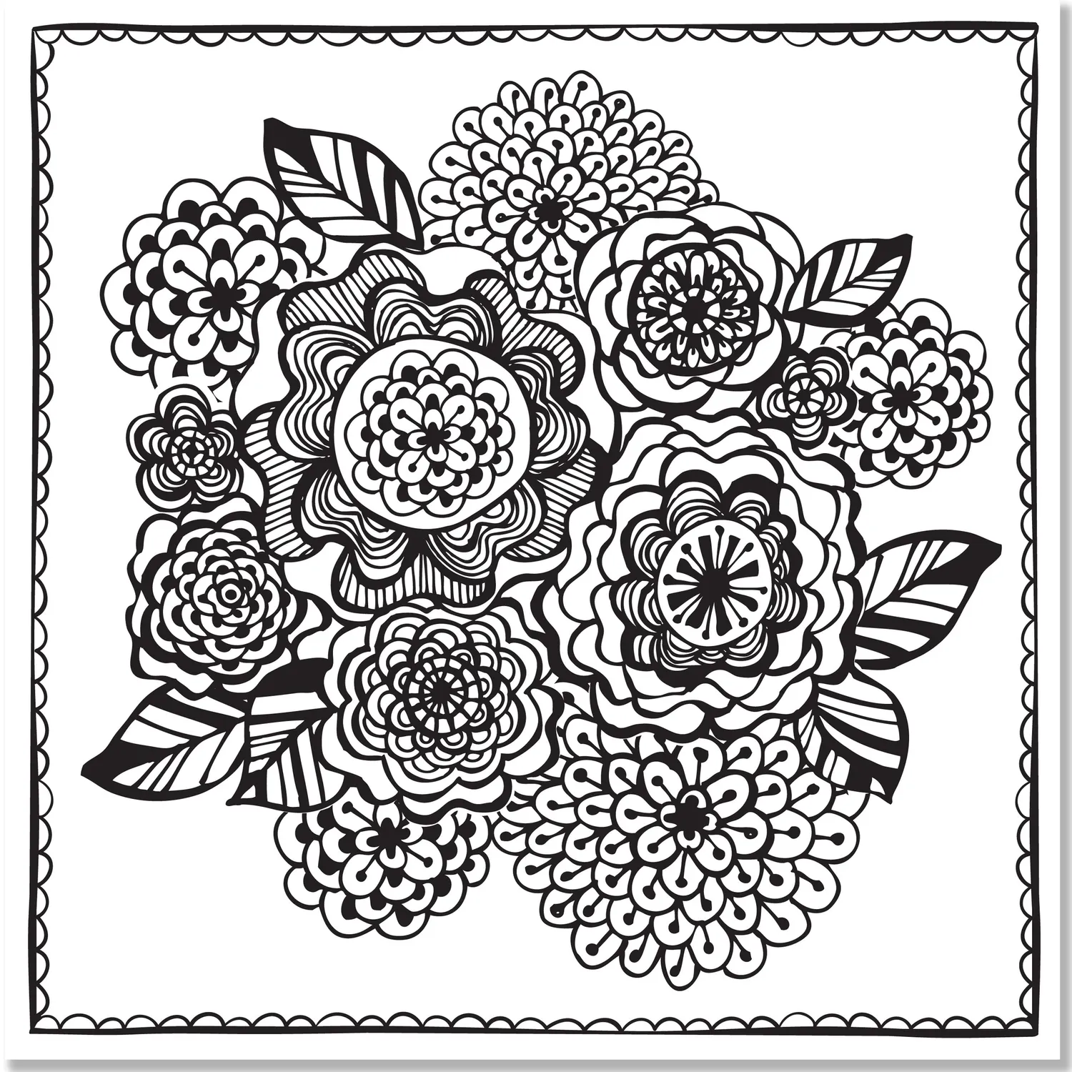 Peter Pauper Press Joyful Designs fargeleggingsbok 31 sider