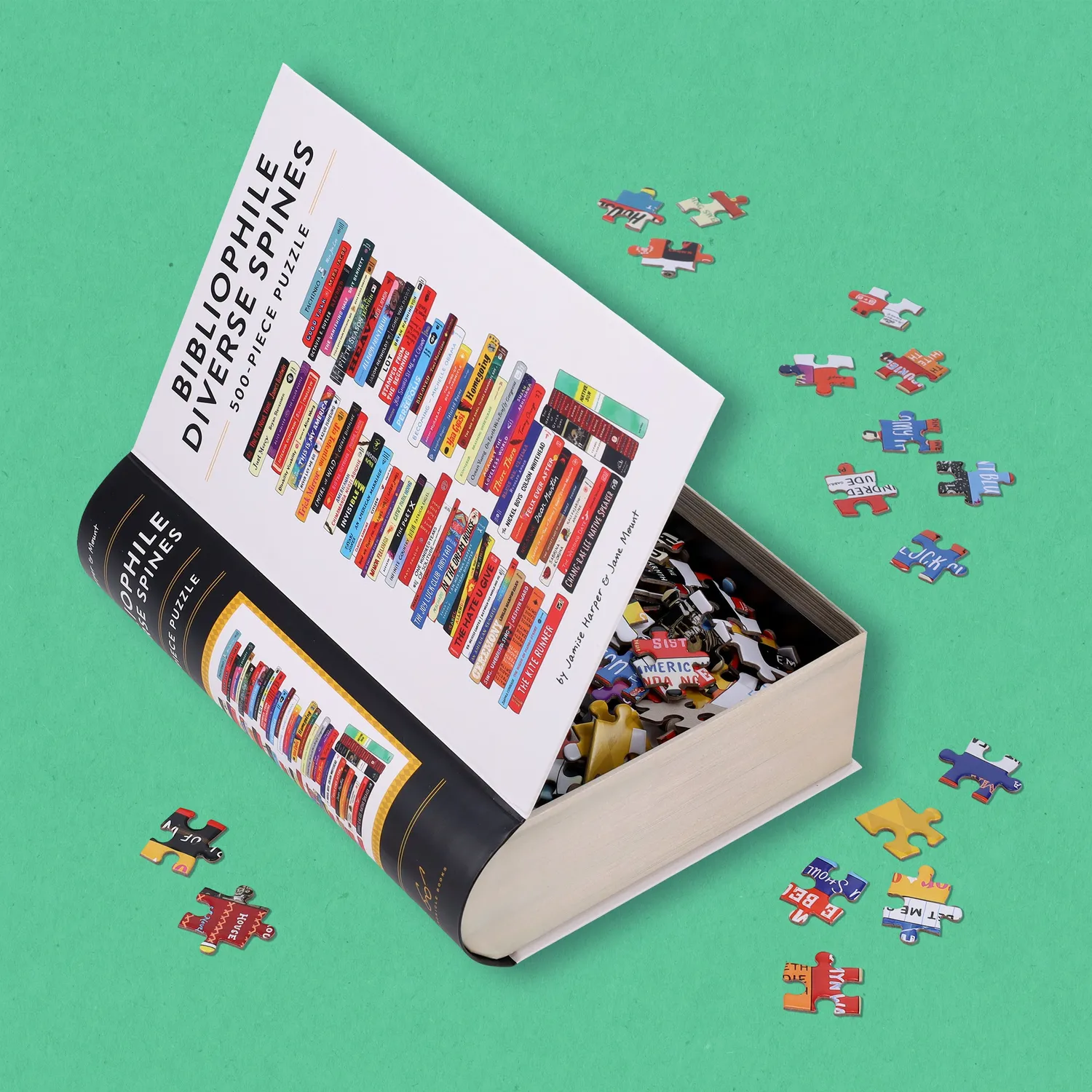 Bibliophile Diverse Spines puslespill 500 brikker bøker