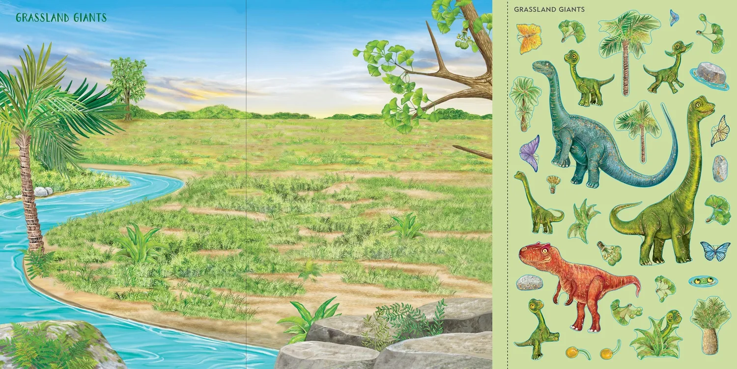 Peter Pauper Press Sticker Scenes Dinosaurs klistremerkebok dinosaur