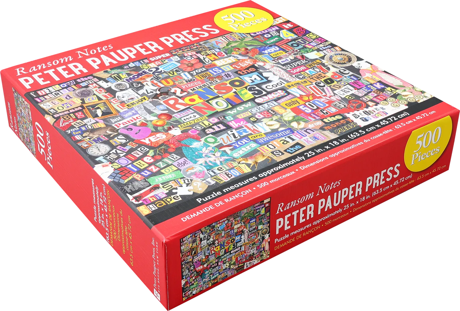 Peter Pauper Press Ransom Notes puslespill 500 brikker mysterie