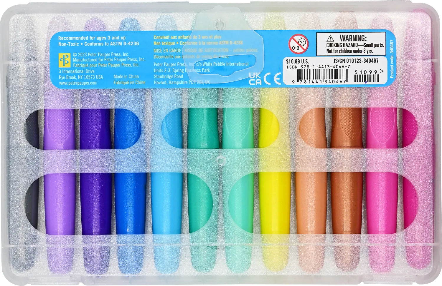 Peter Pauper Press Studio Series Shimmer Gel Crayons 12 stk