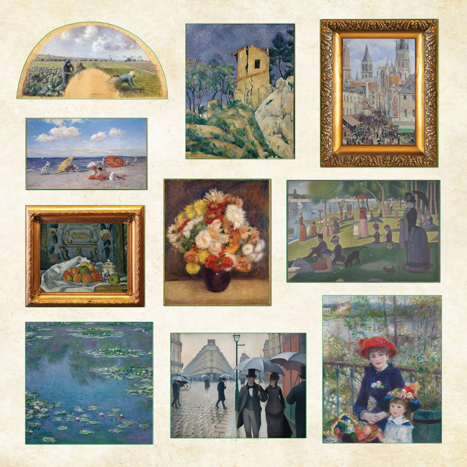 Peter Pauper Press Museum Treasures klistremerkebok 740 stk kunst