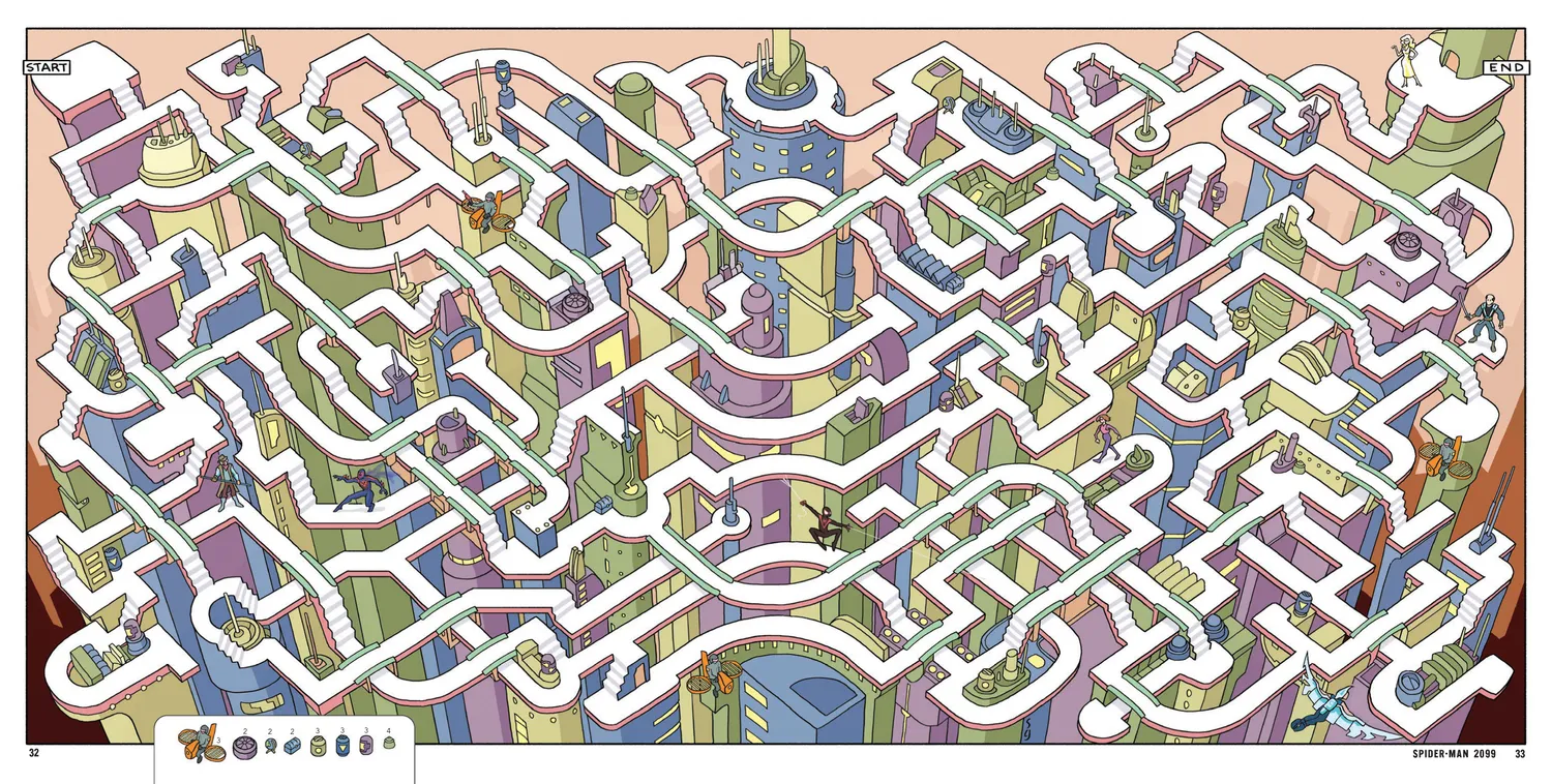 Marvel Spider-Verse Mazes pocket labyrintbok