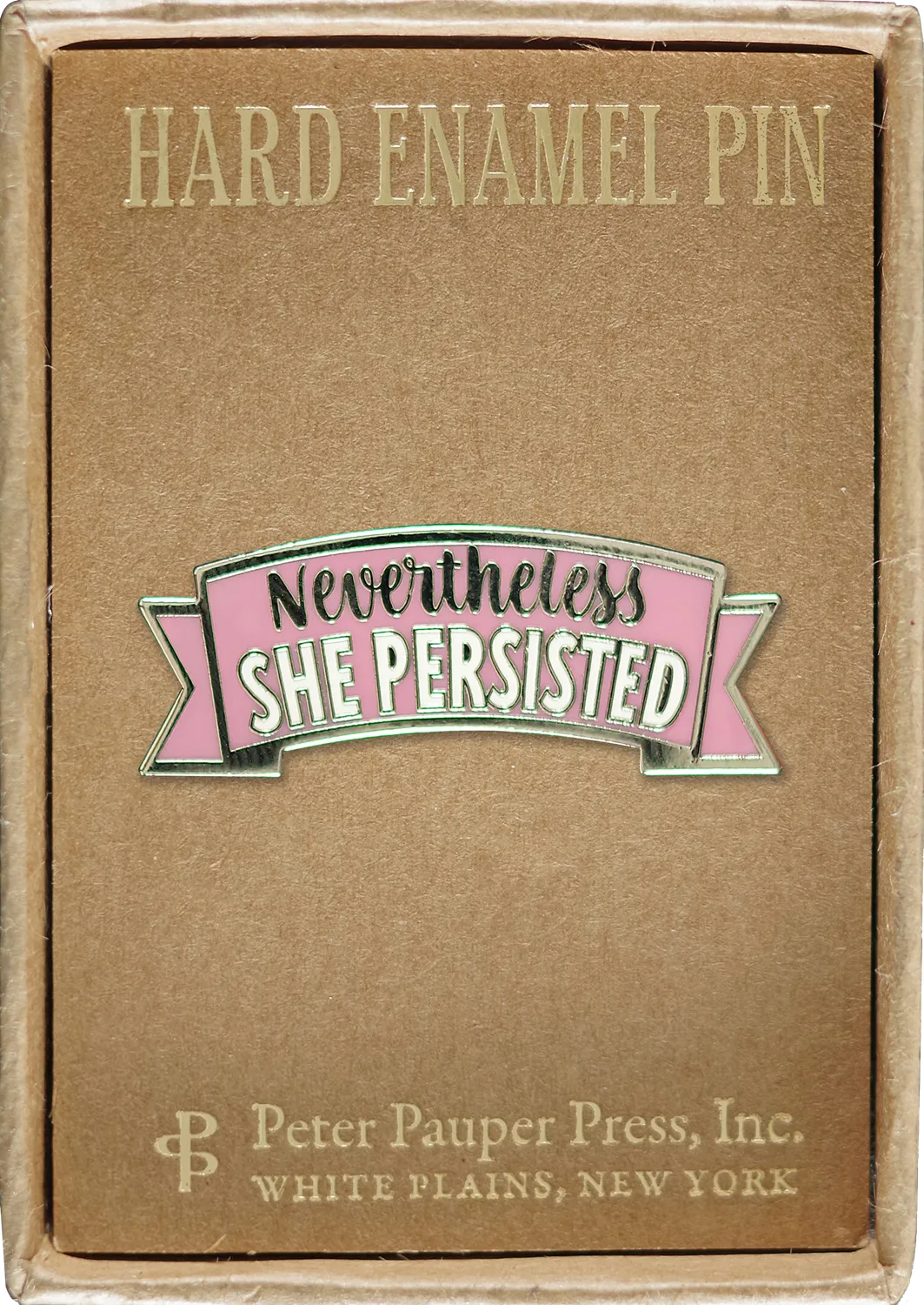 Peter Pauper Press Nevertheless She Persisted emaljenål gaveeske