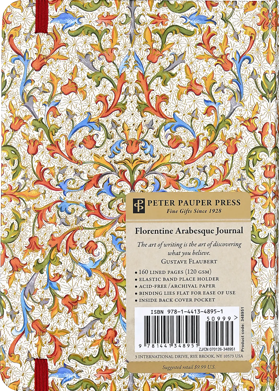 Peter Pauper Press Florentine Arabesque notatbok linjert gullkant