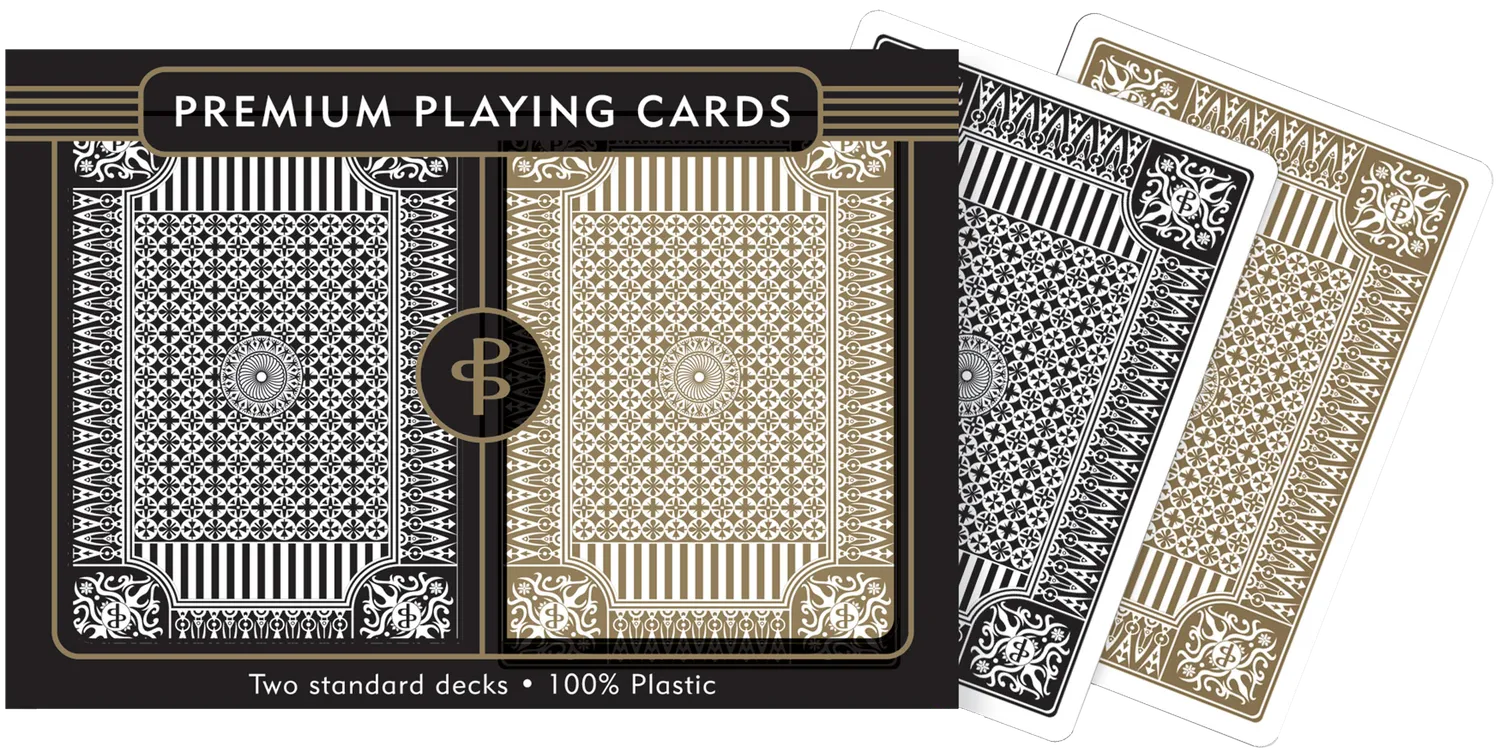 Peter Pauper Press Black & Gold spillkort standard 2-pak plast