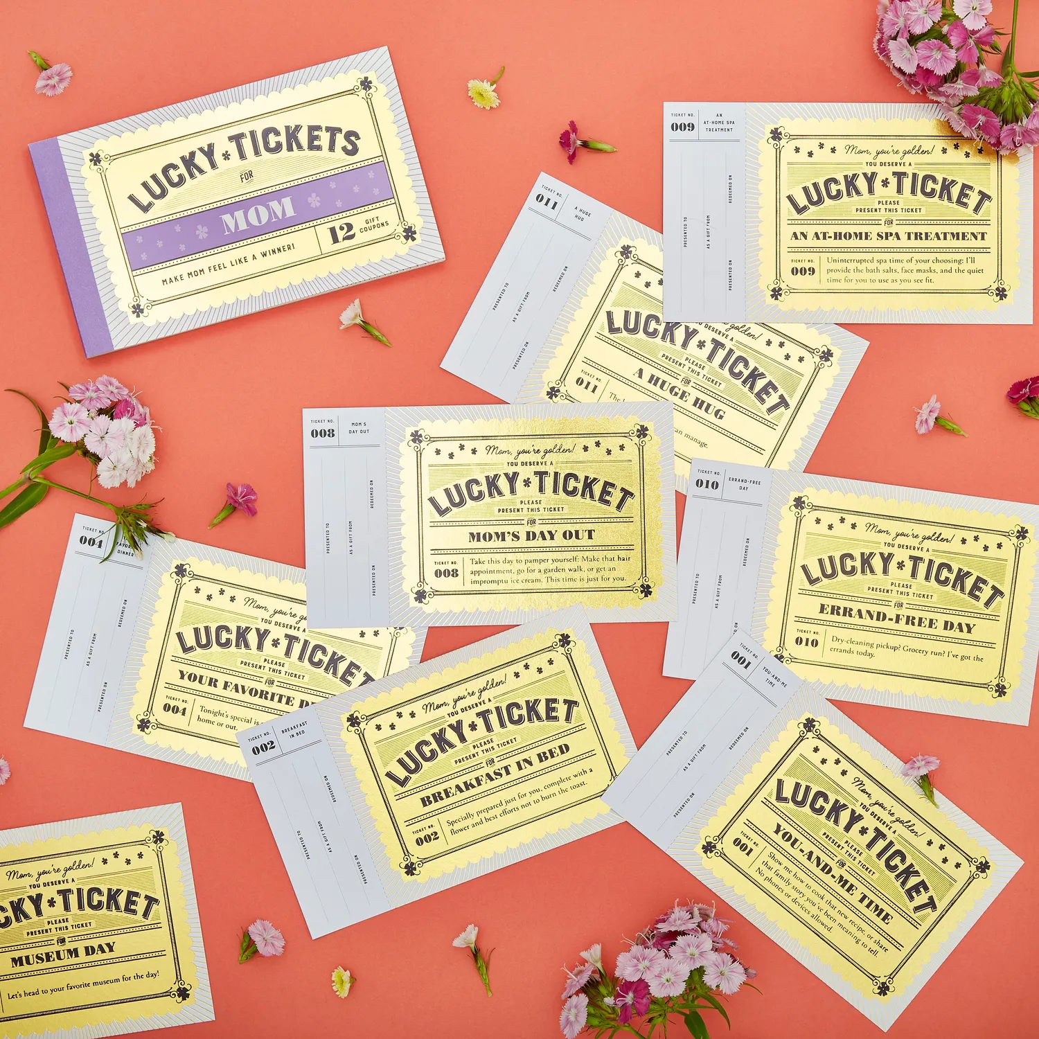 Chronicle Books Lucky Tickets for Mom gavekort 12 kuponger