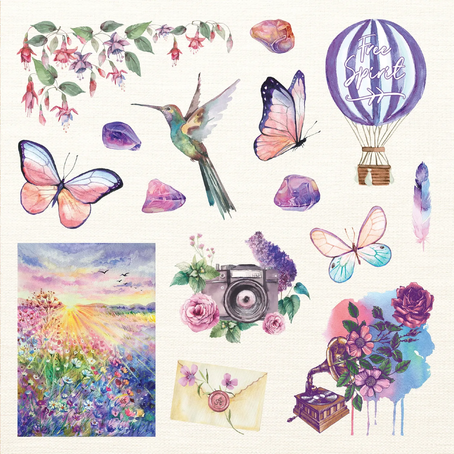 Peter Pauper Press Boho Dreams klistremerkebok