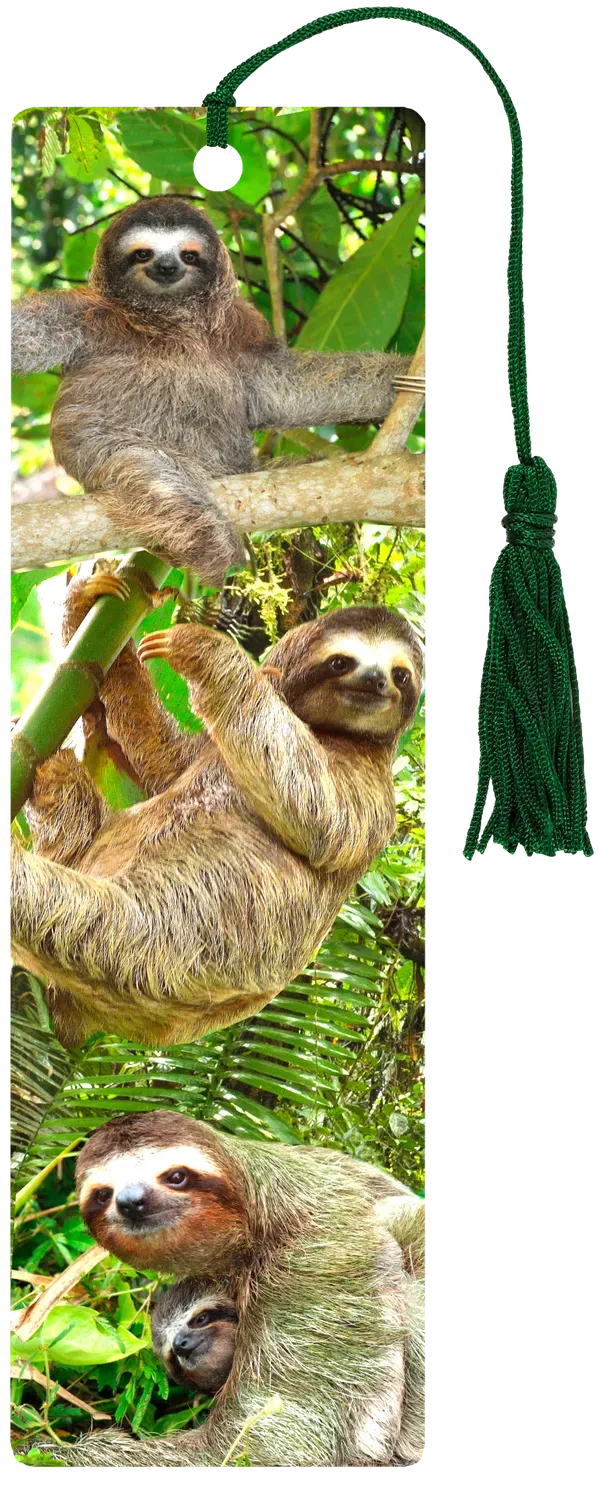 Peter Pauper Press Sloths 3-D bokmerke med dusk