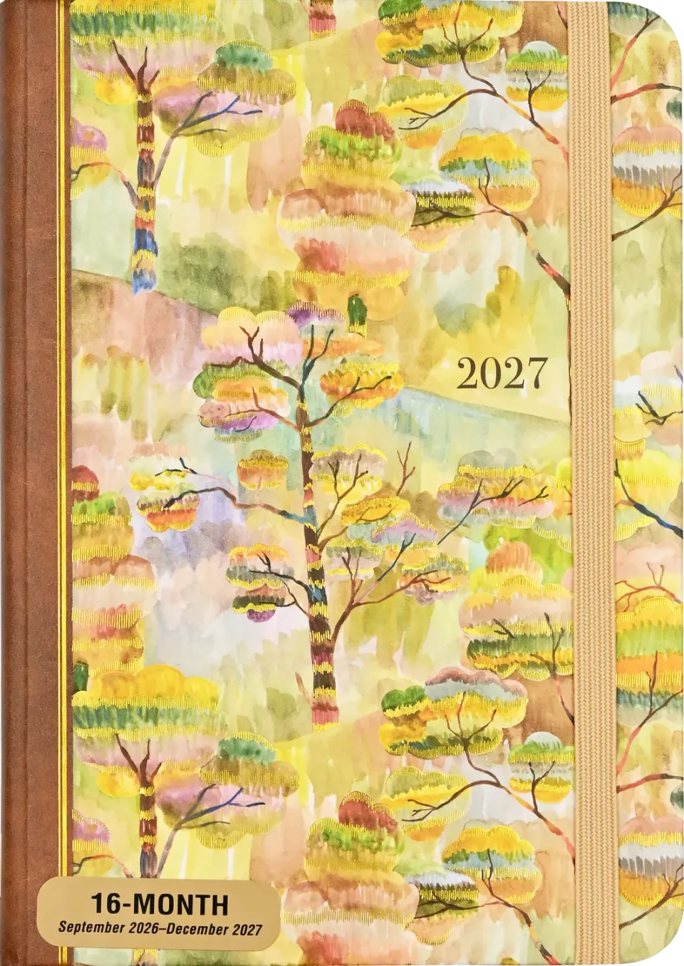 Peter Pauper Press 2027 Watercolor Treescape ukeplanlegger